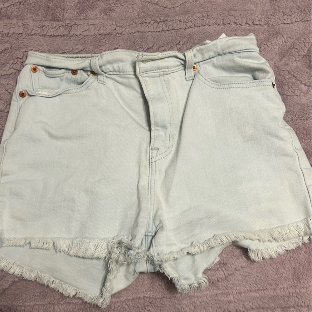 Levi light wash shorts